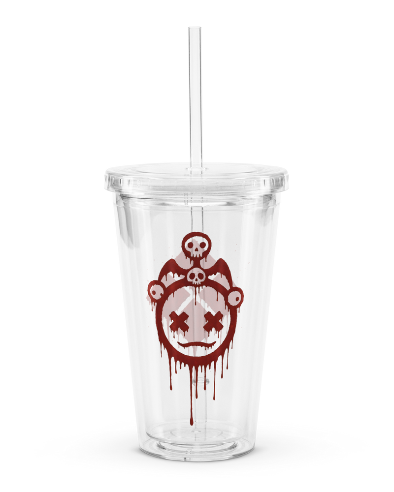 Blood Drip Clear Plastic Tumbler