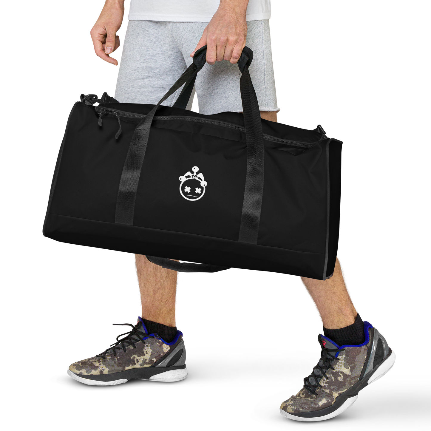 Black Jester Head Duffle Bag