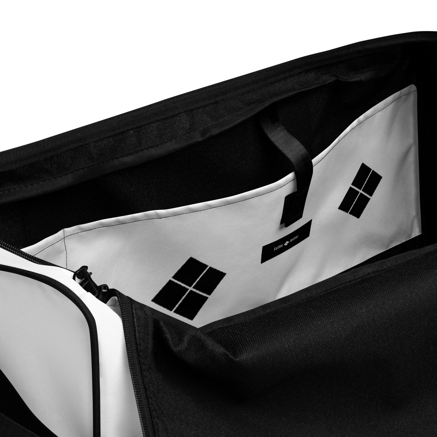 White Jester Head Duffle Bag