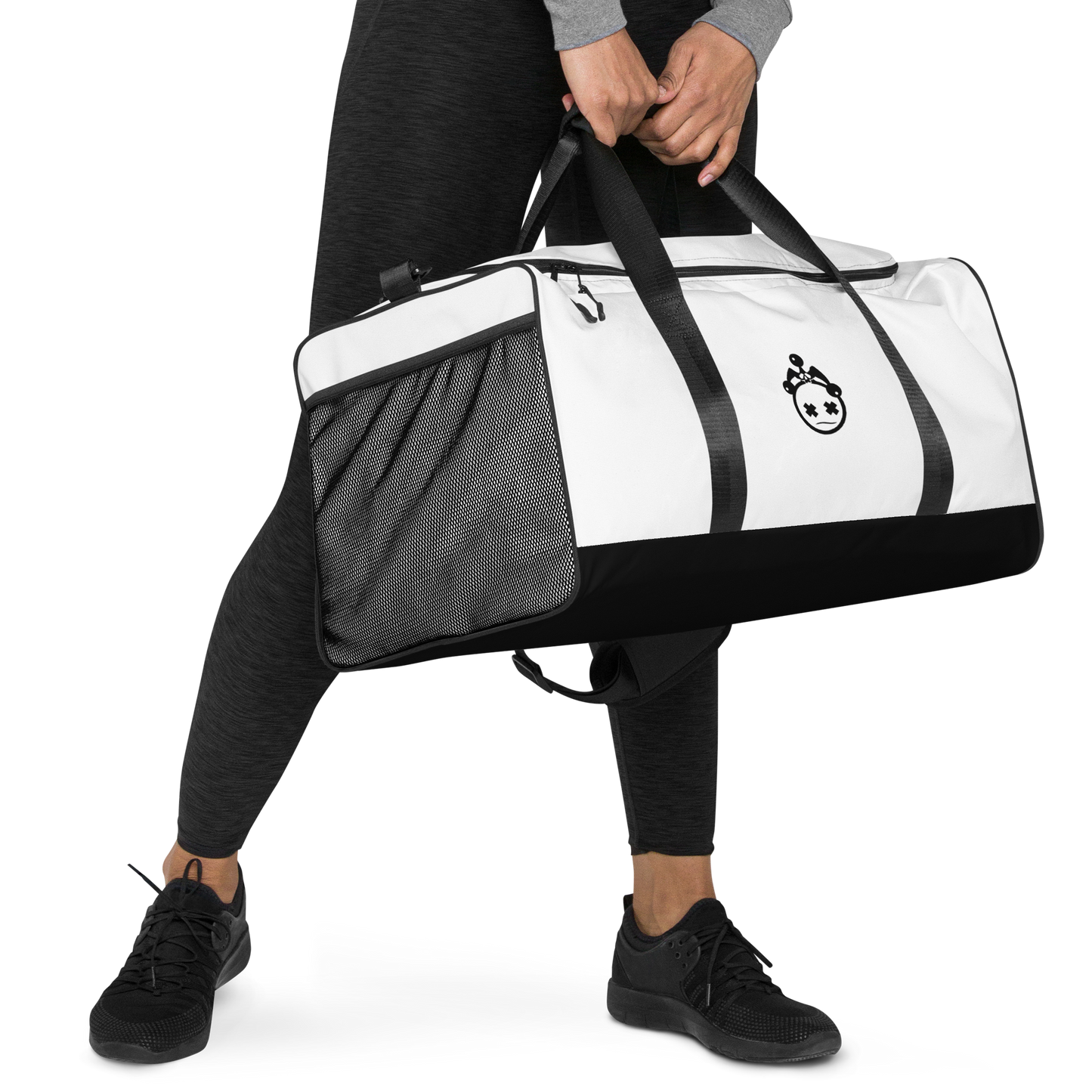 White Jester Head Duffle Bag