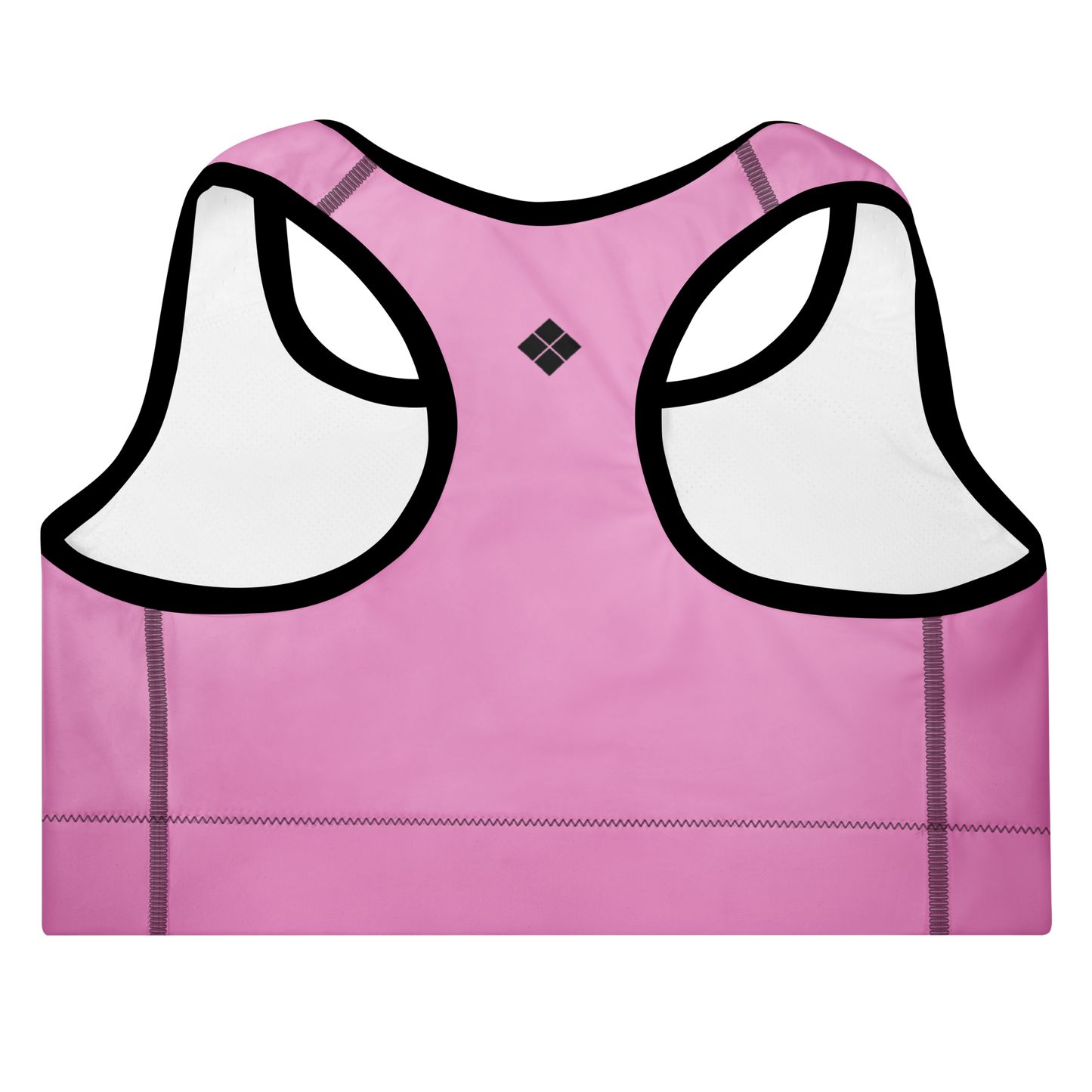 Pink & Black Jester Padded Sports Bra