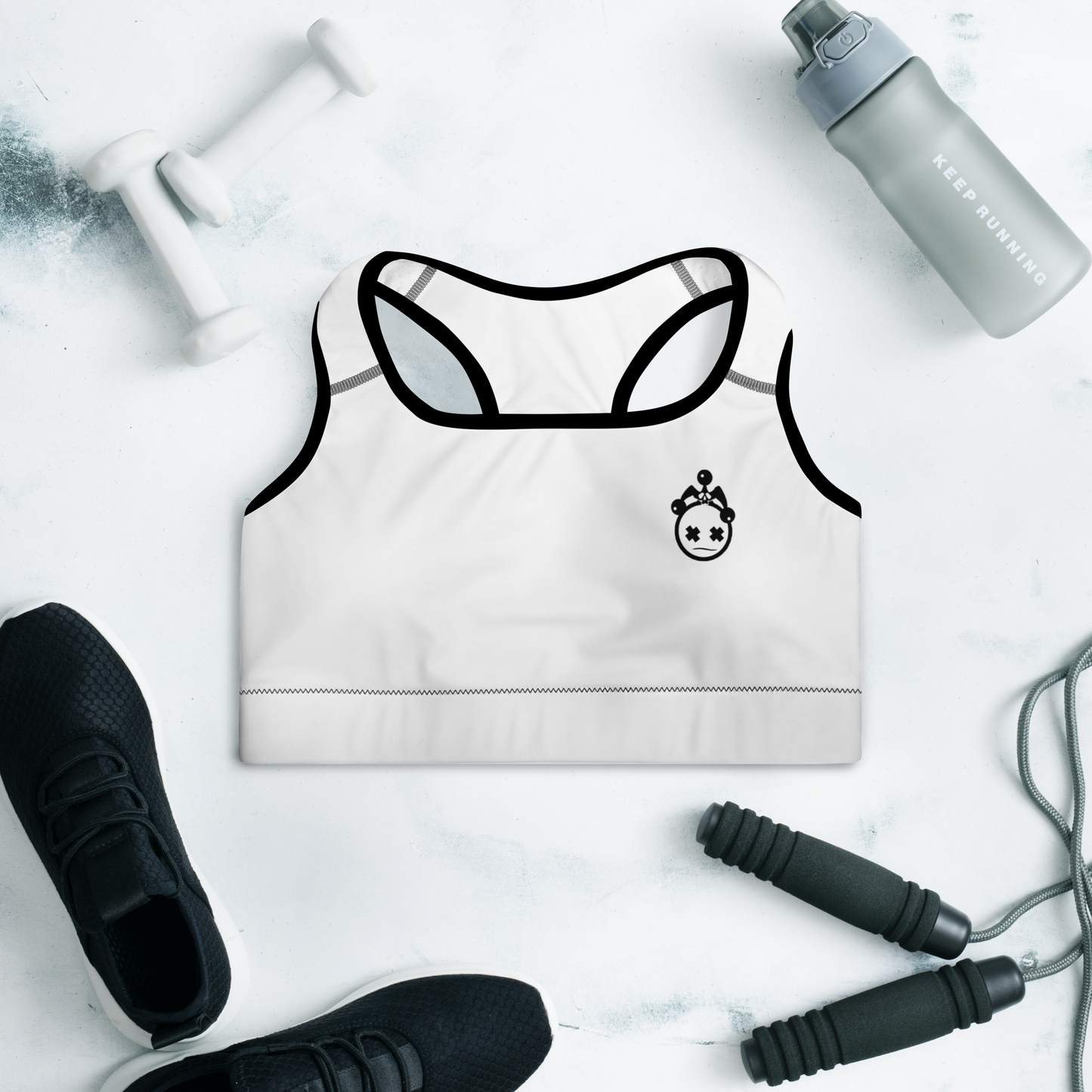 White Jester Padded Sports Bra