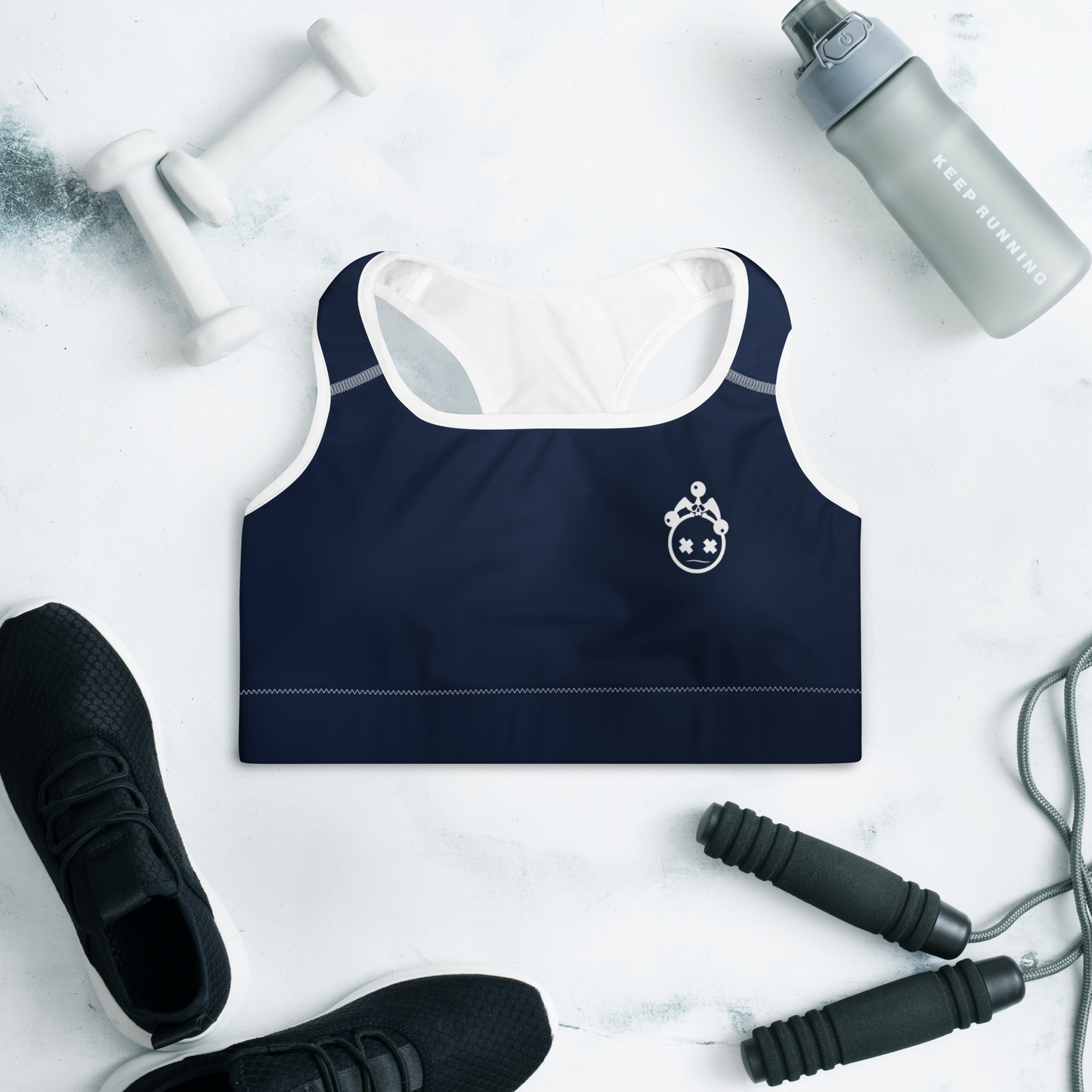 Dark Teal Jester Padded Sports Bra