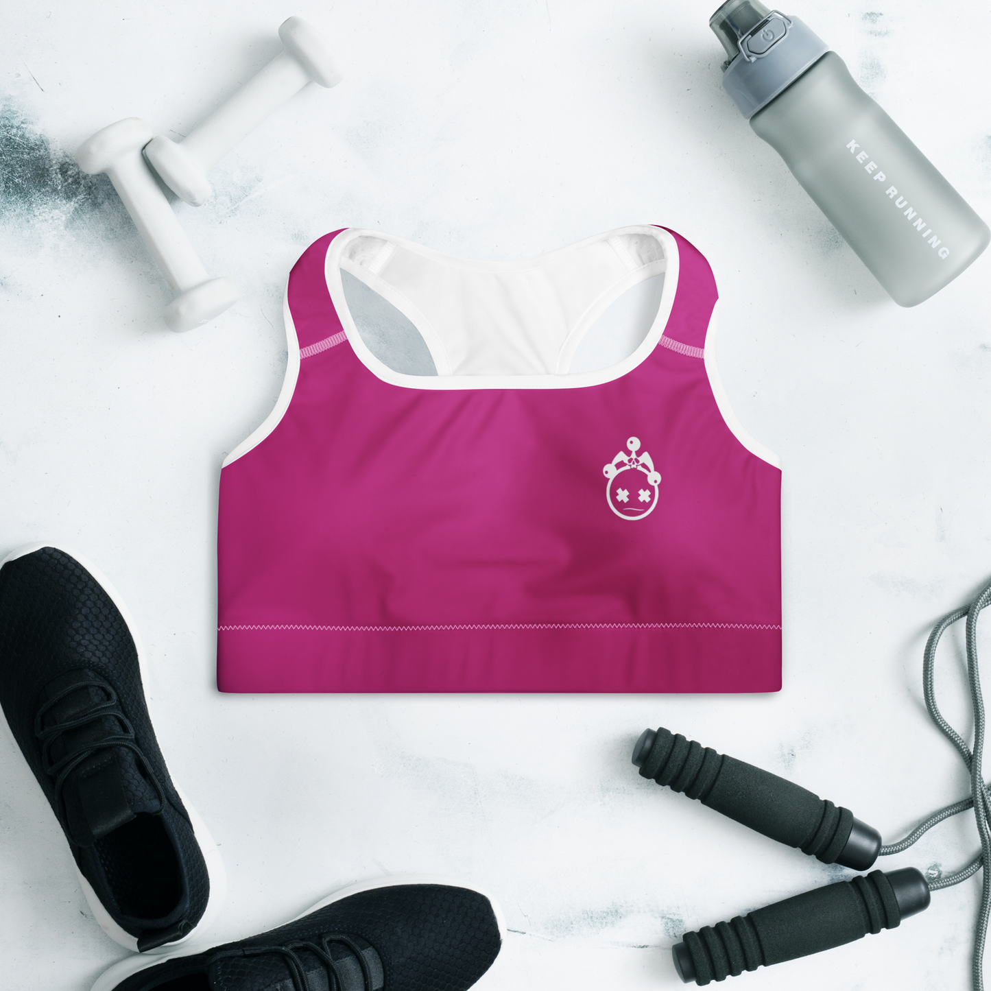 Pink Jester Padded Sports Bra