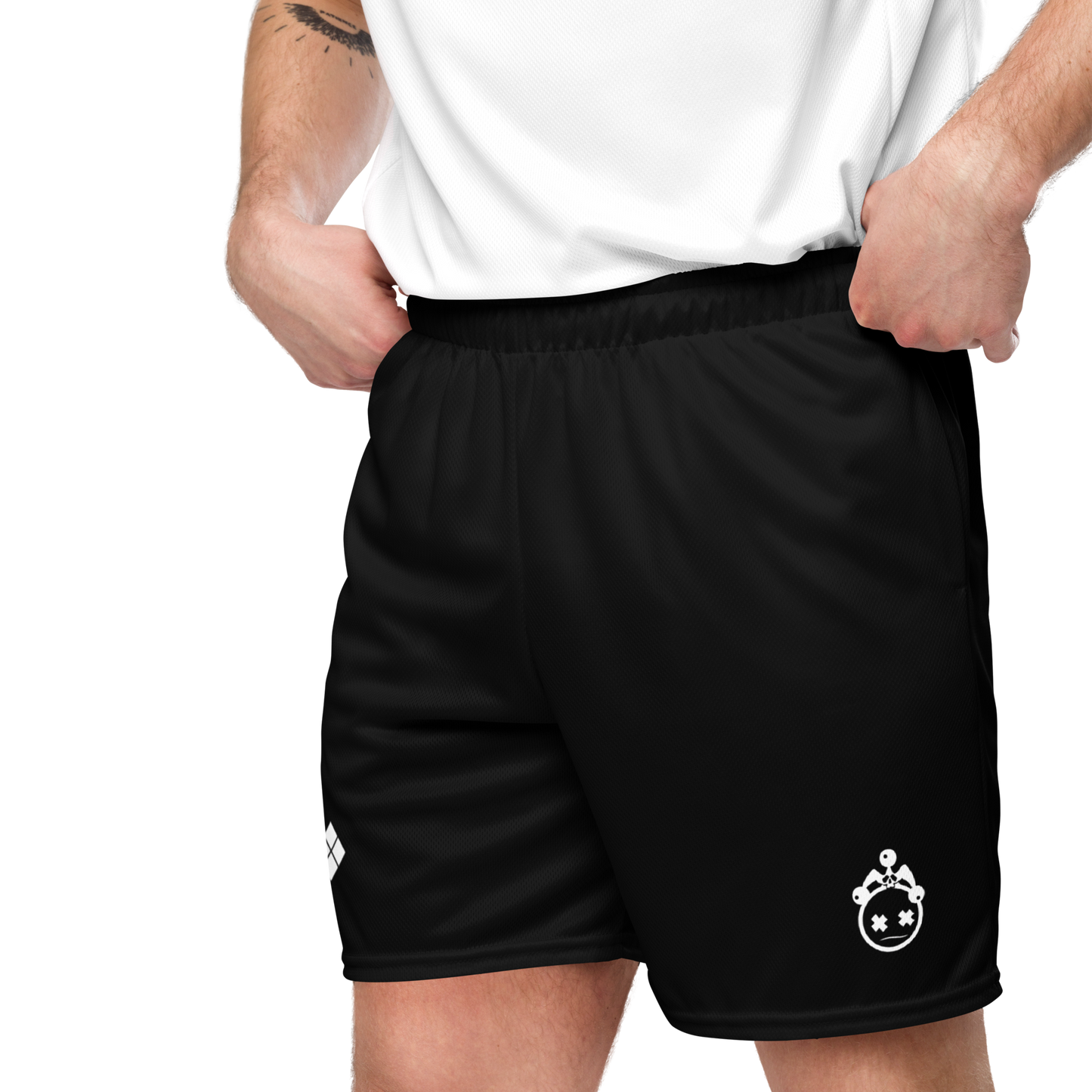 Jester Head and Diamonds Mesh Shorts