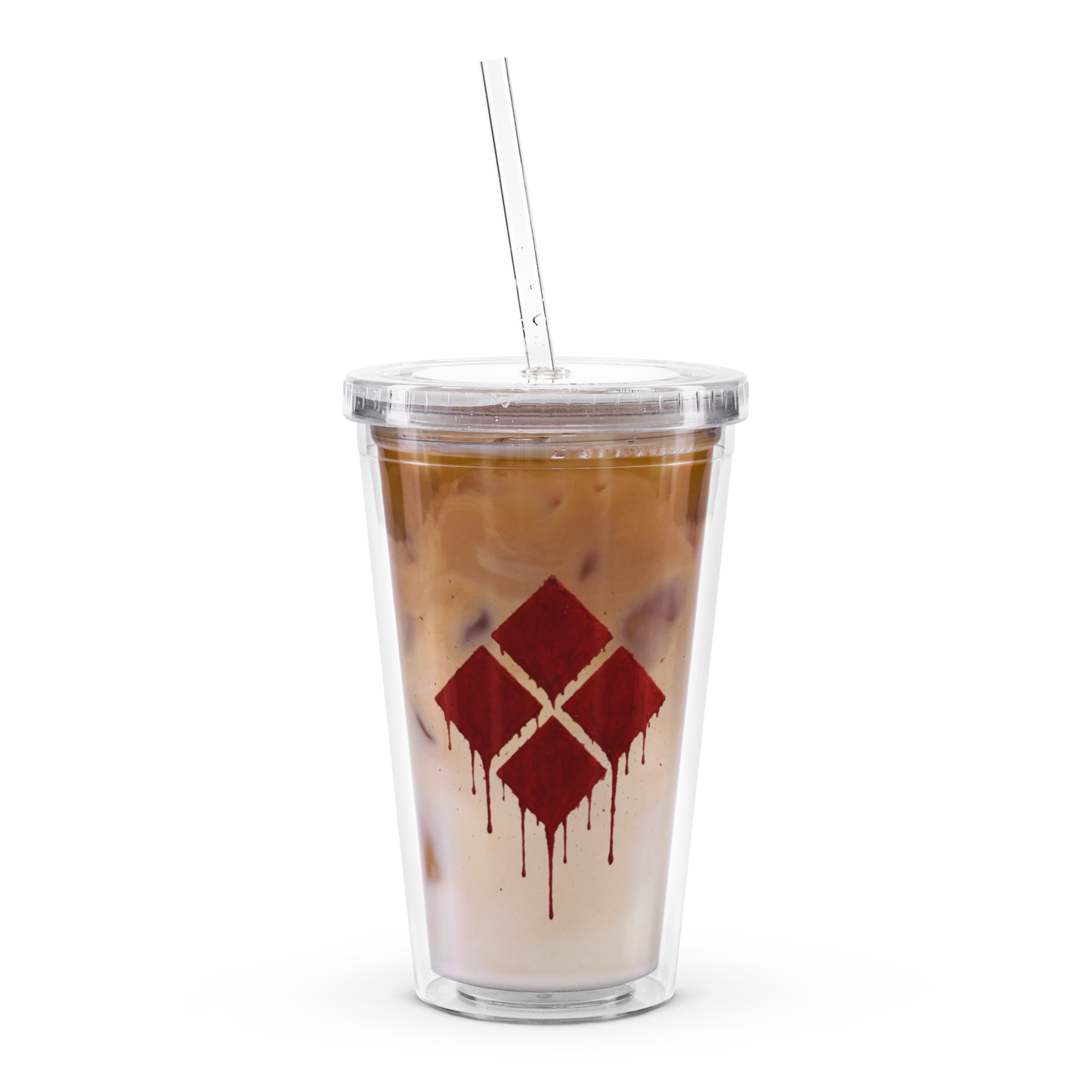 Blood Drip Clear Plastic Tumbler
