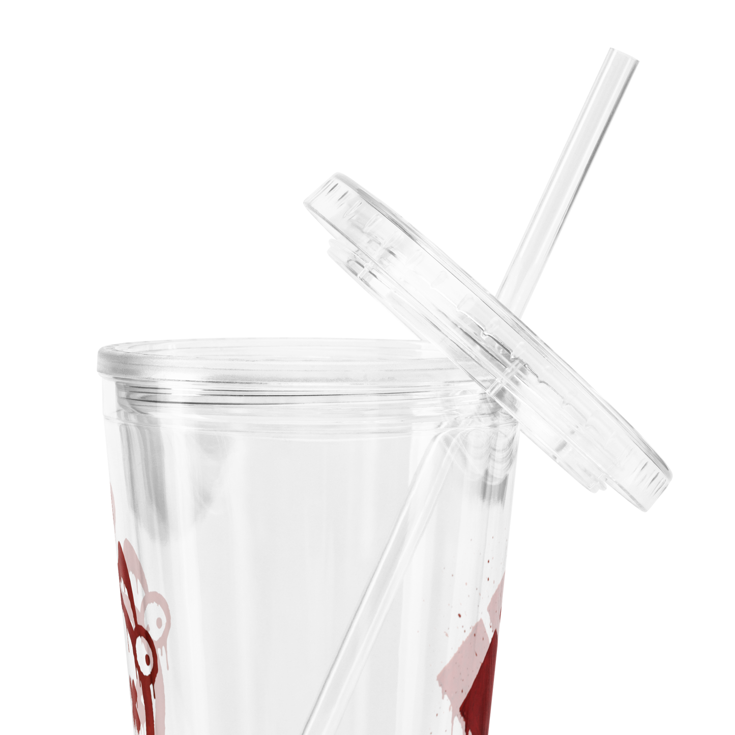 Blood Drip Clear Plastic Tumbler