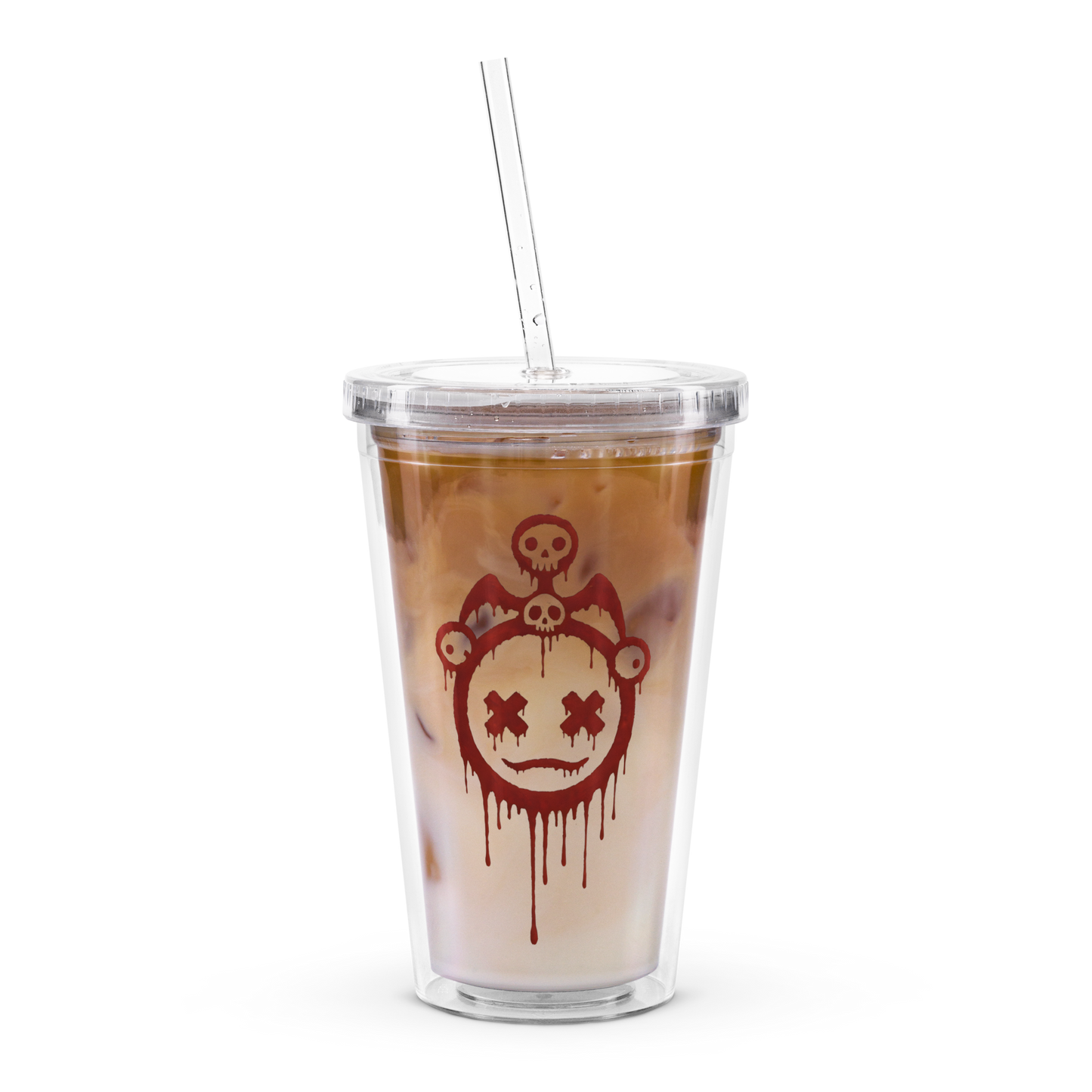 Blood Drip Clear Plastic Tumbler