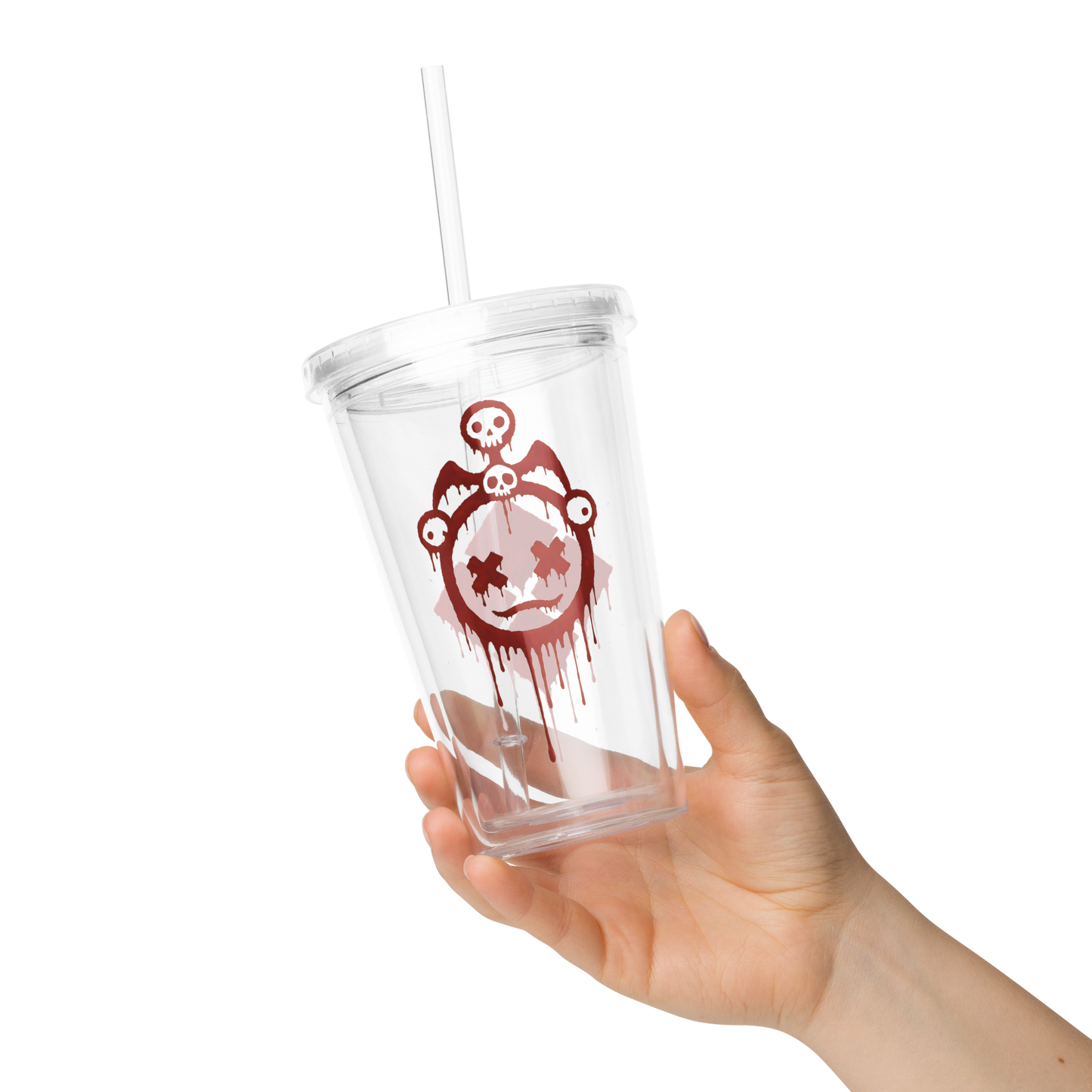 Blood Drip Clear Plastic Tumbler