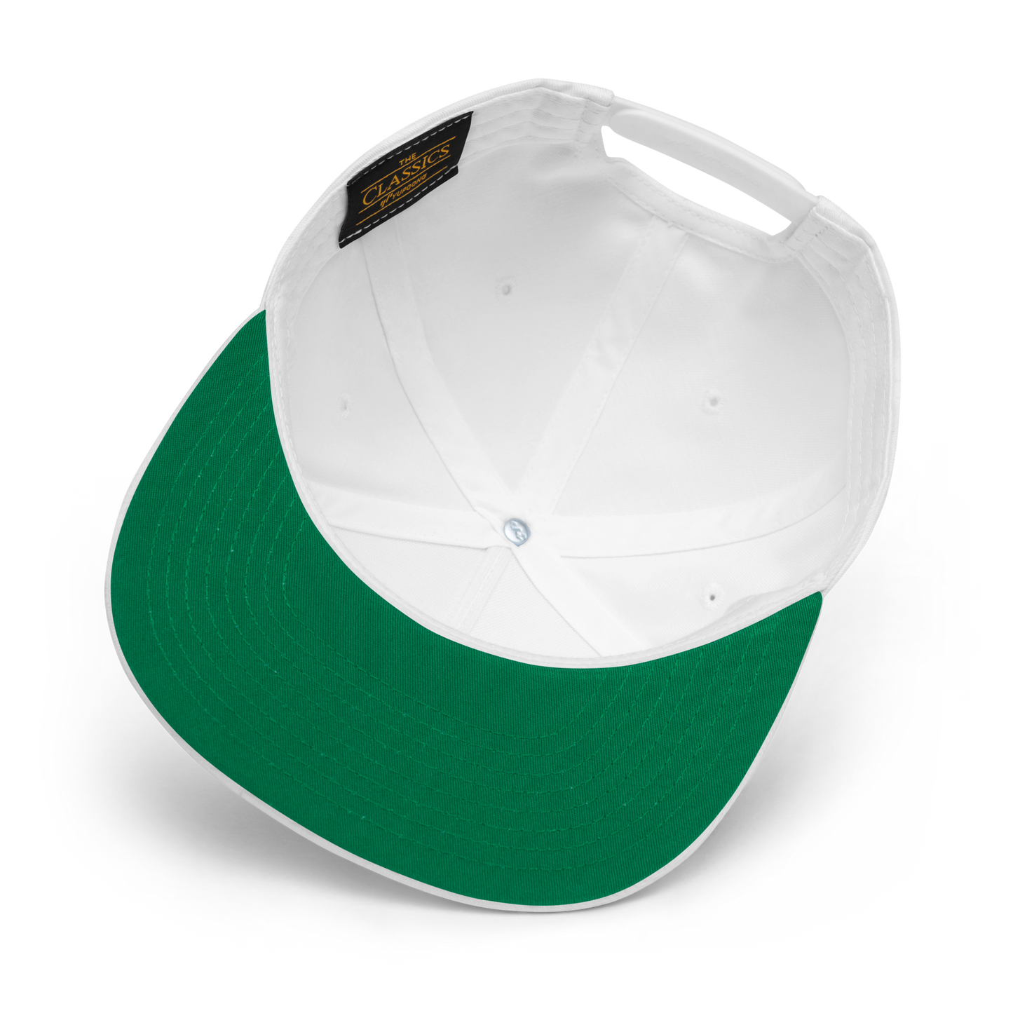 White and Black Embroidered Snapback