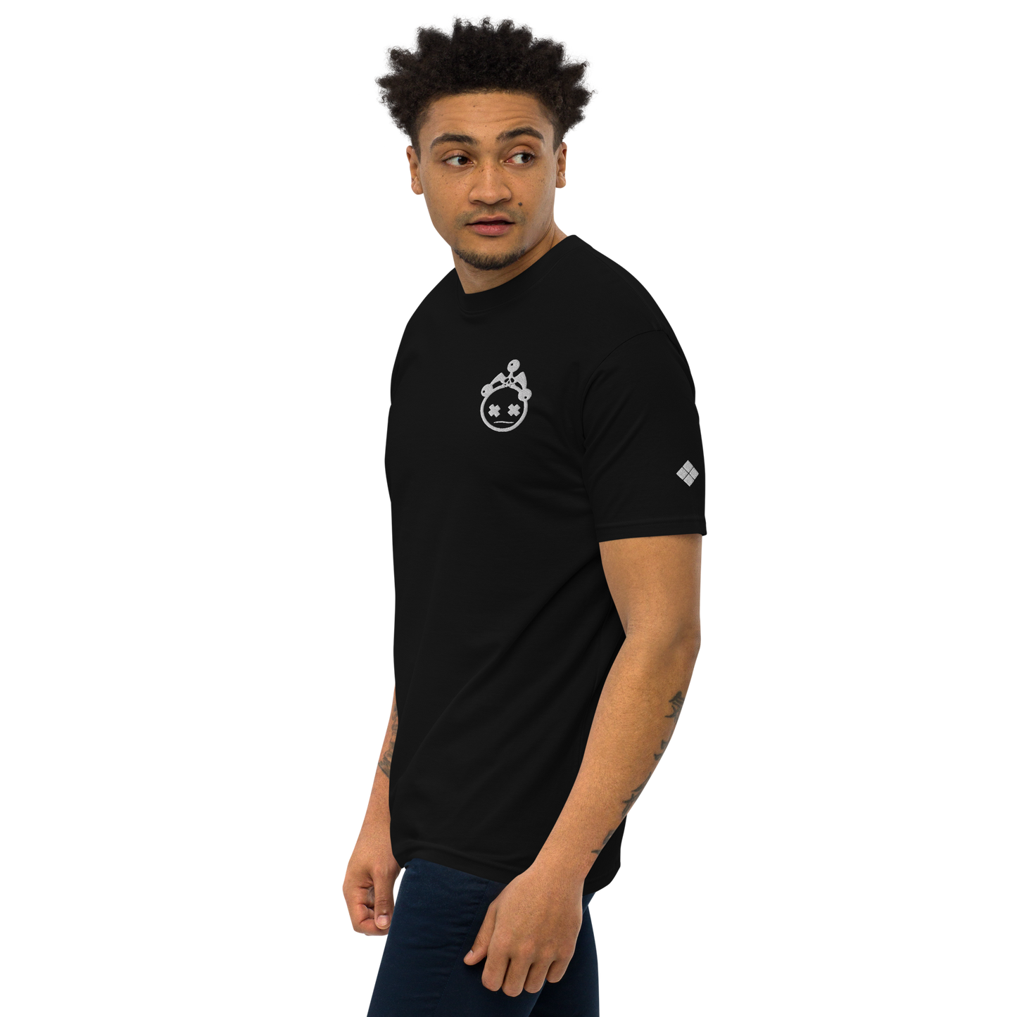 Embroidered Jester Head and Diamonds Icon Tee