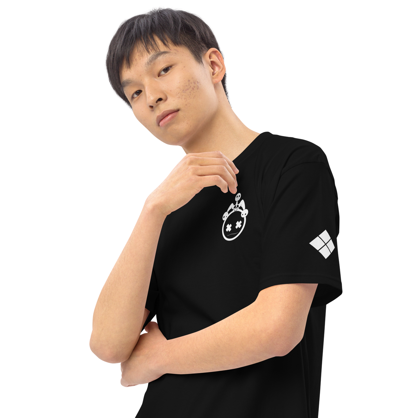 Printed Jester Head With Diamonds Tee