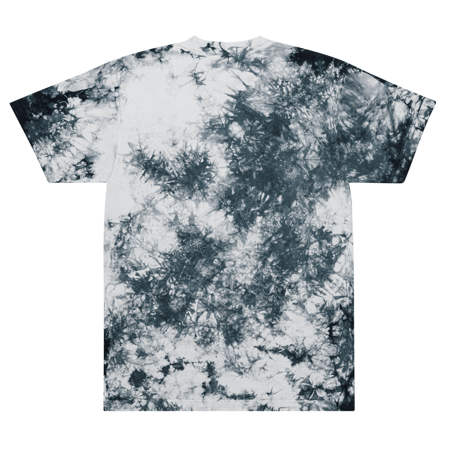 Embroidered Jester Head Oversized Tie-Dye T-shirt