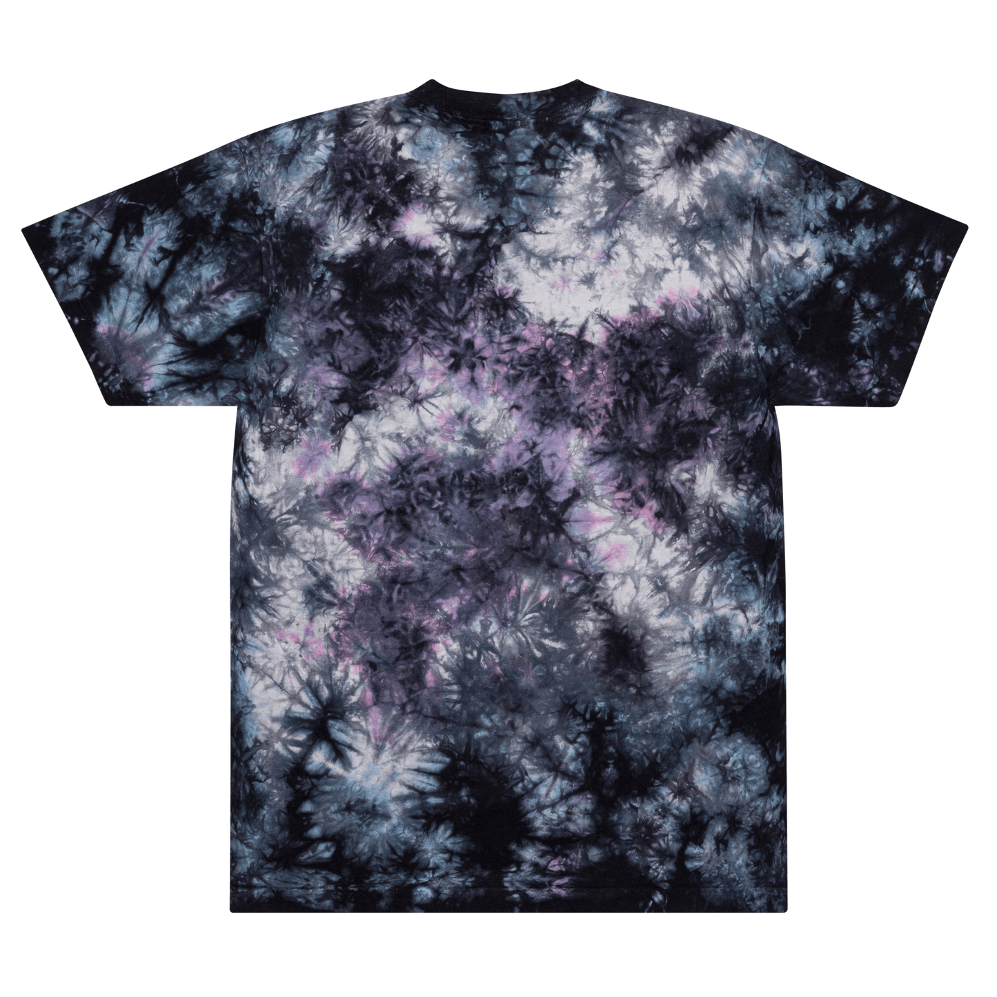 Embroidered Jester Head Oversized Tie-Dye T-shirt