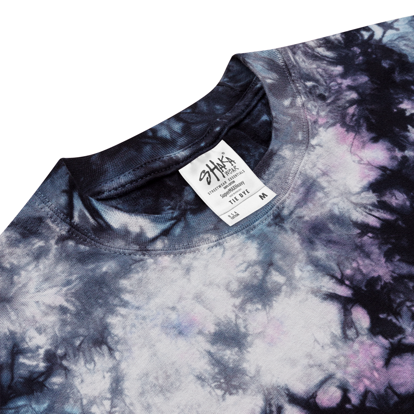 Embroidered Jester Head Oversized Tie-Dye T-shirt