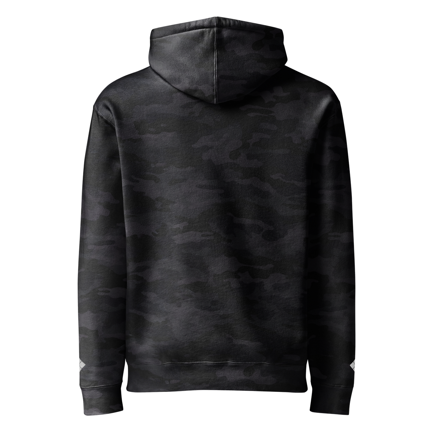 Embroidered Black Camo Heavyweight Hoodie