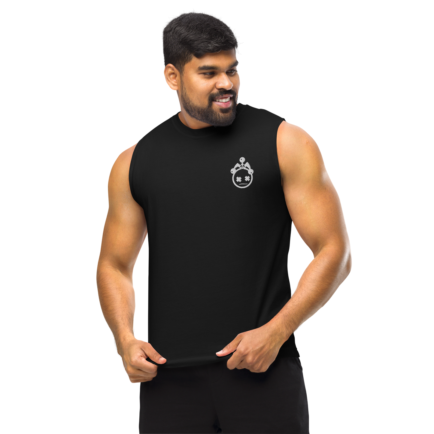 Embroidered Muscle Shirt