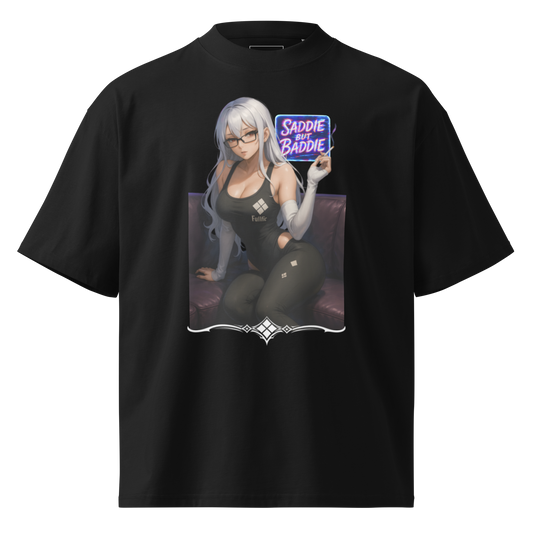"Saddie But Baddie" Oversized High Neck T-shirt