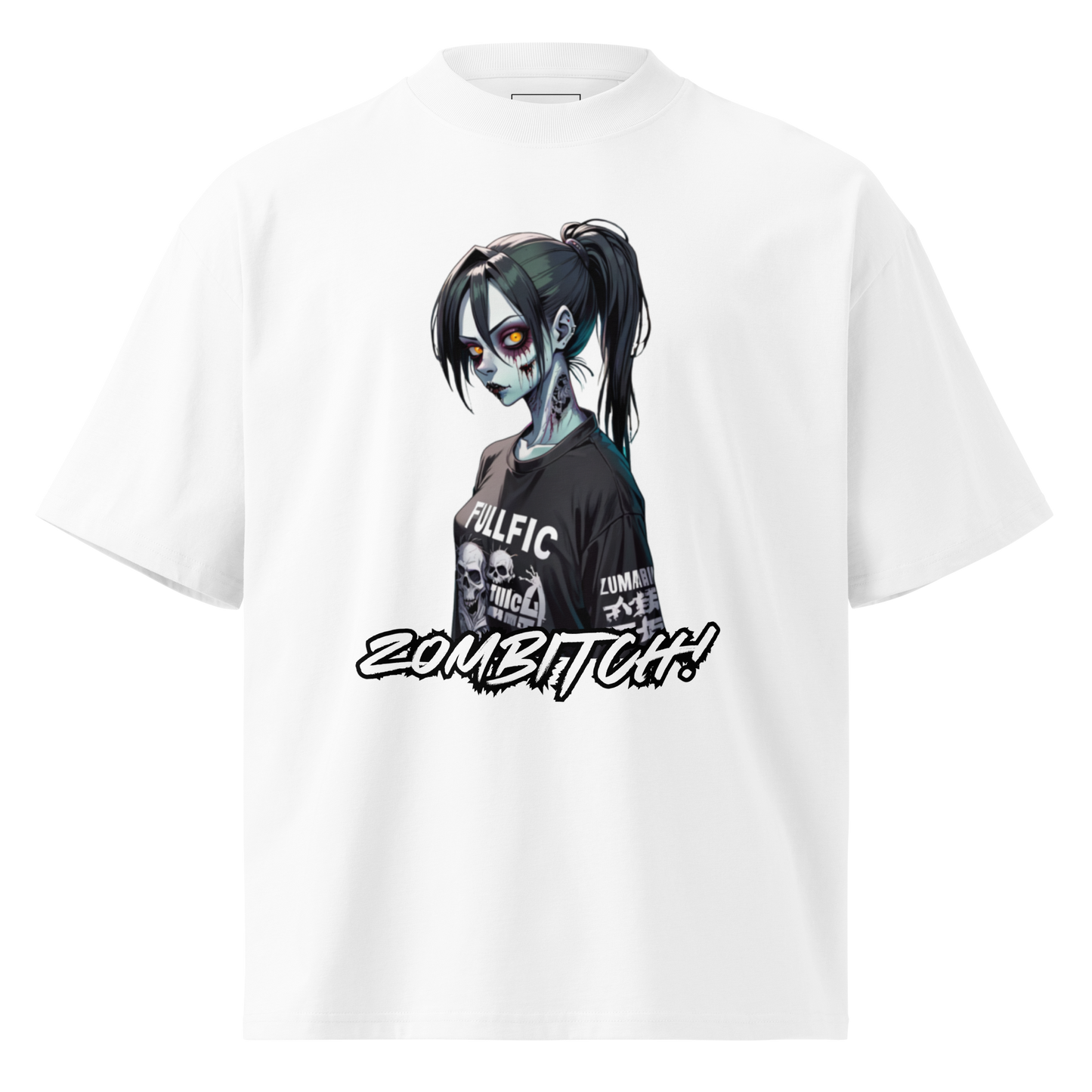 "Zombitch" Oversized High Neck T-shirt