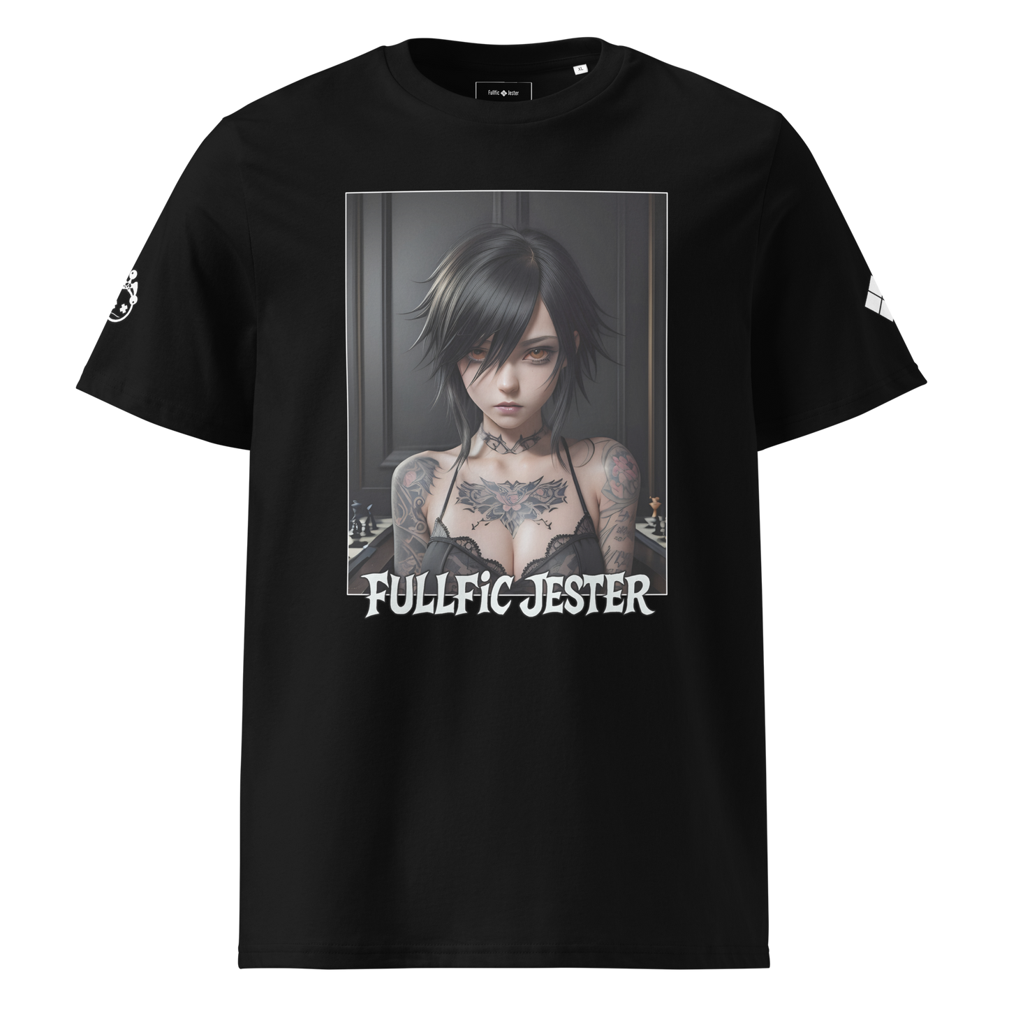 "High-Def Goth Baddie" Ribbed Neck T-shirt