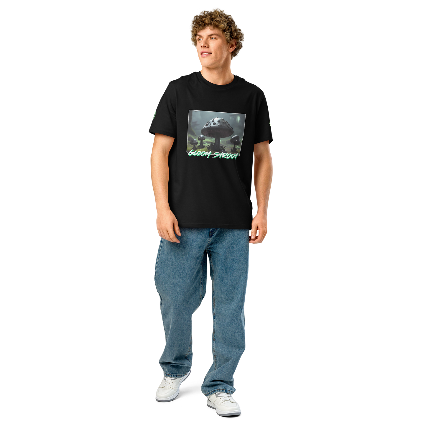 "Gloom-Shroom" Ribbed Neck T-shirt