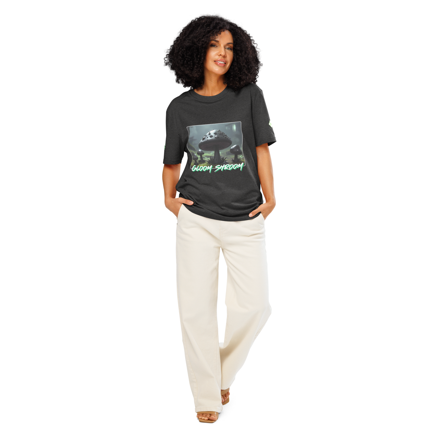 "Gloom-Shroom" Ribbed Neck T-shirt