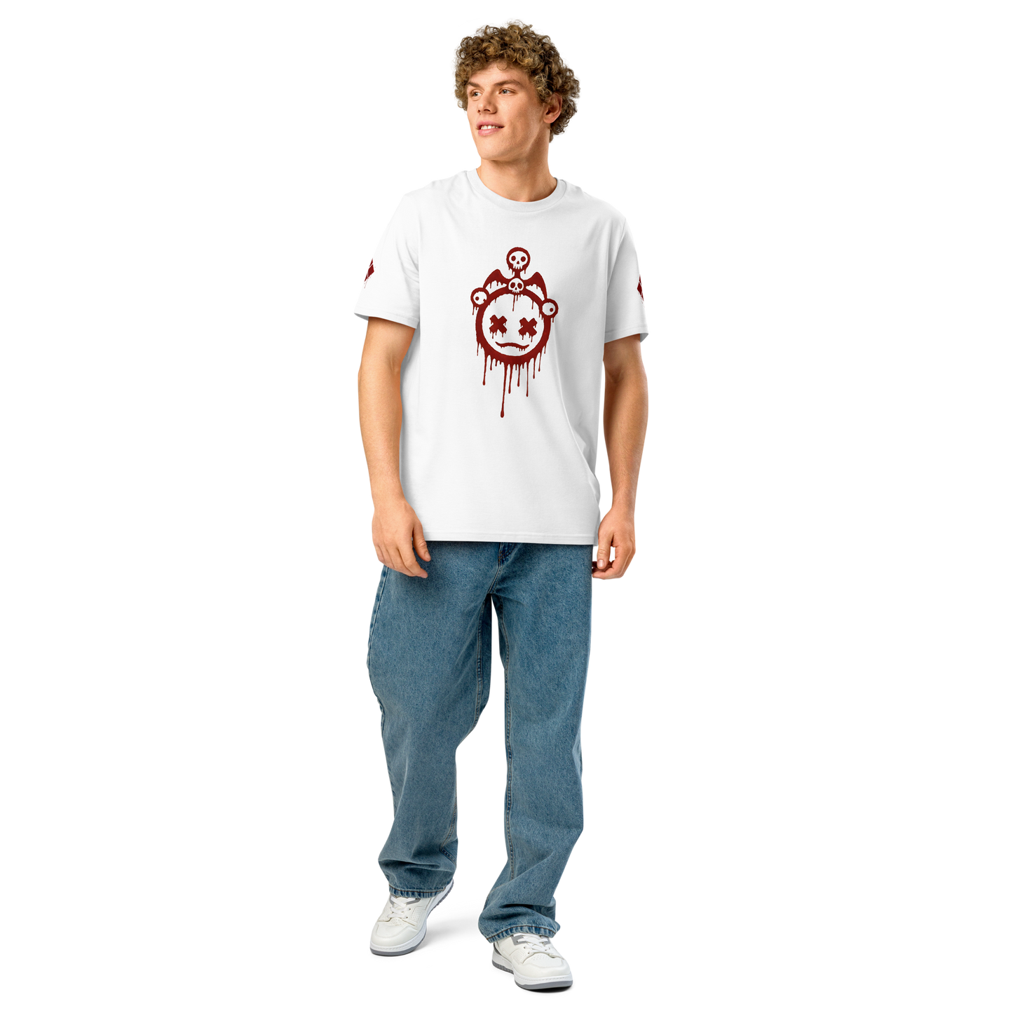 Blood Drip Ribbed Neck T-shirt