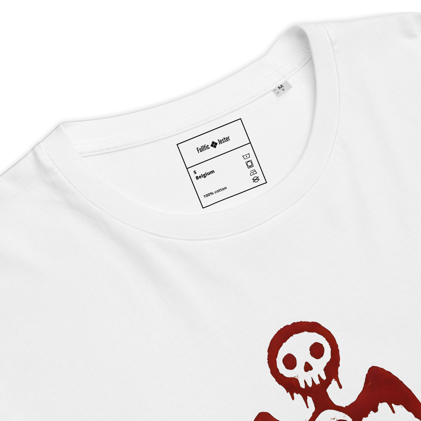Blood Drip Ribbed Neck T-shirt