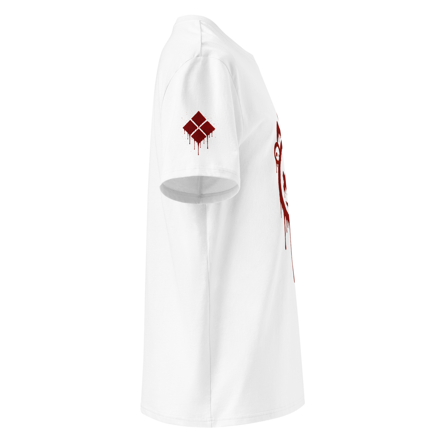 Blood Drip Ribbed Neck T-shirt