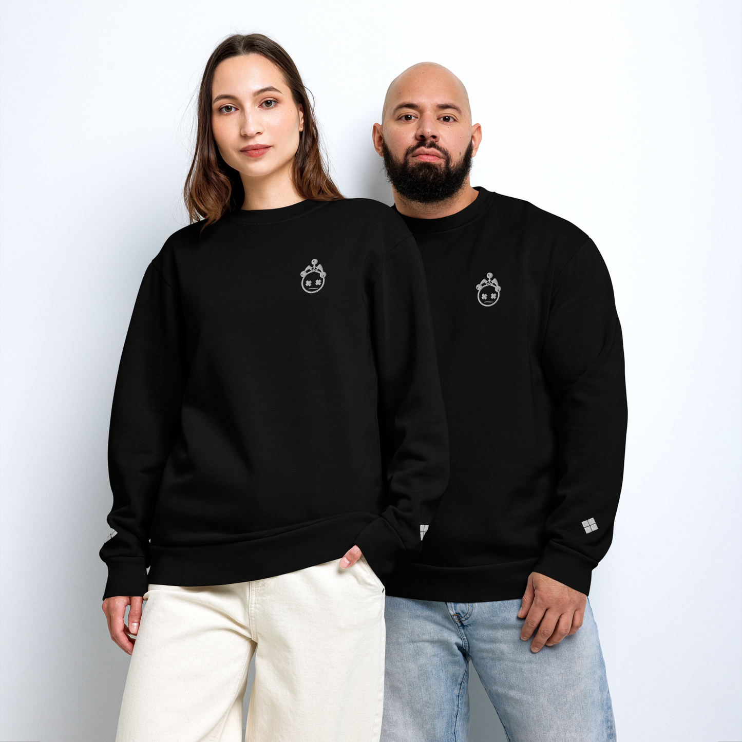 Embroidered Jester Head & Diamonds Sweatshirt