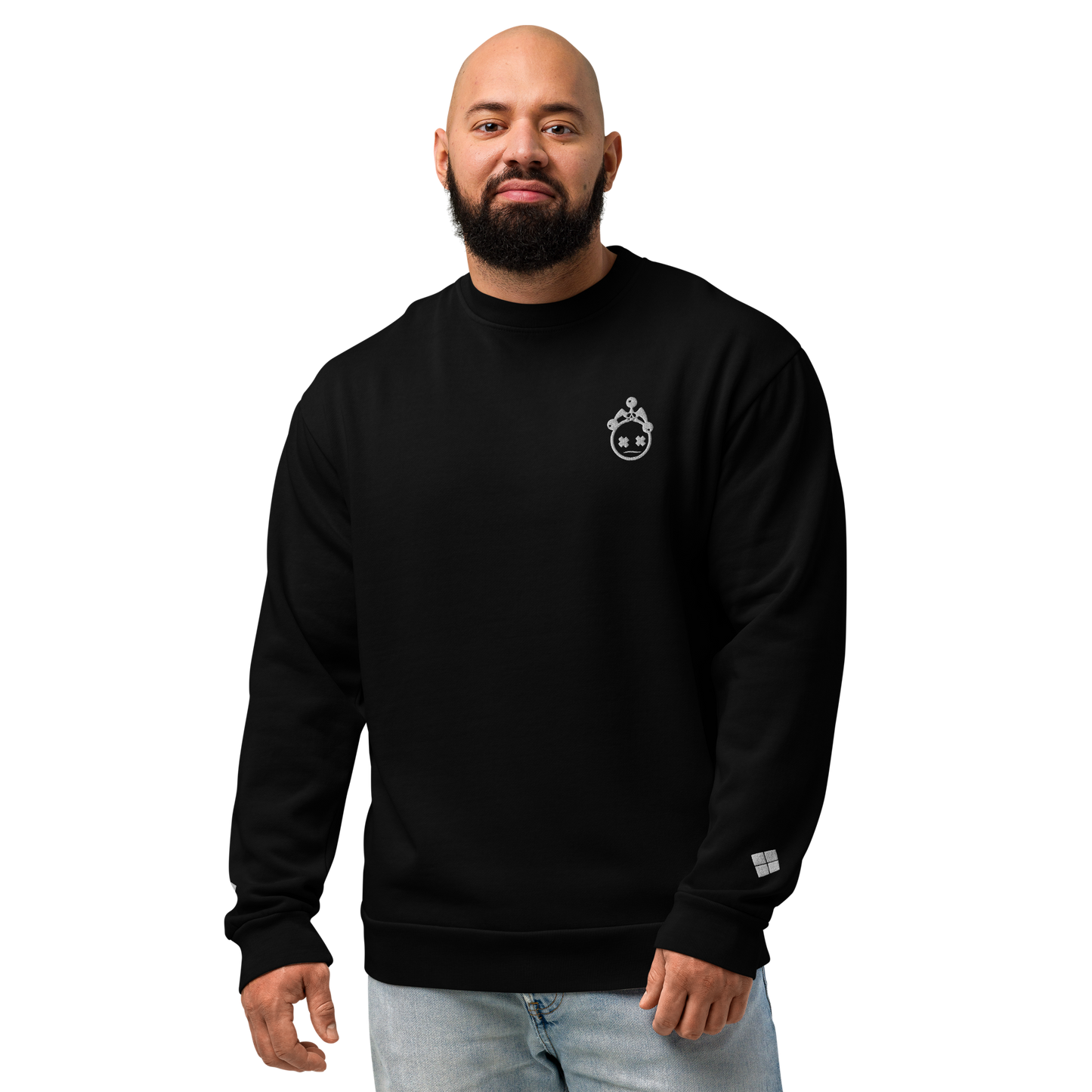Embroidered Jester Head & Diamonds Sweatshirt