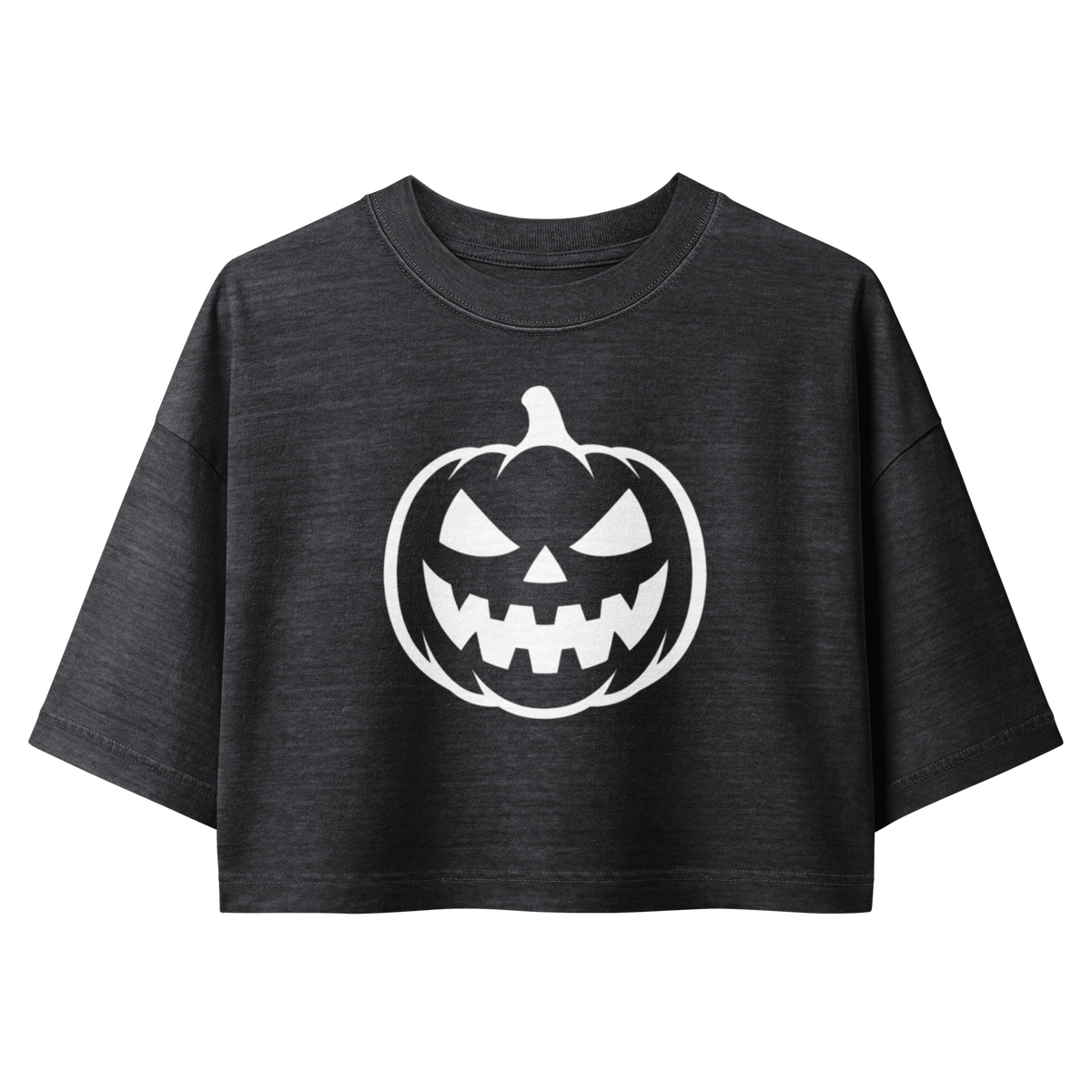 Spooky Pumpkin Ladies Cropped Tee