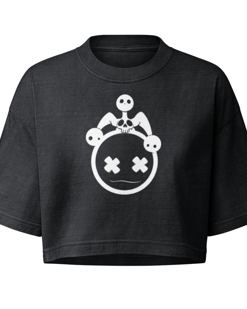 Chaotic Jester Head Cropped Tee