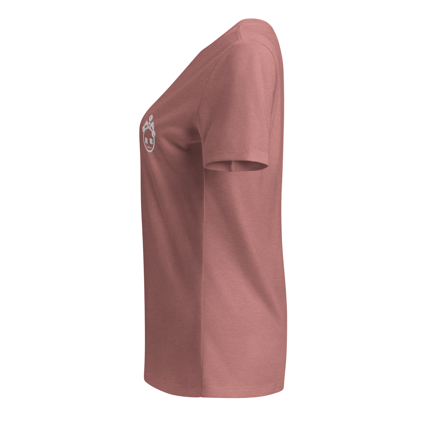 Embroidered Ladies V-neck T-shirt