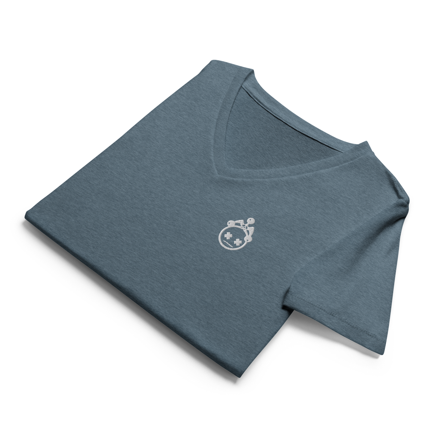 Embroidered Ladies V-neck T-shirt