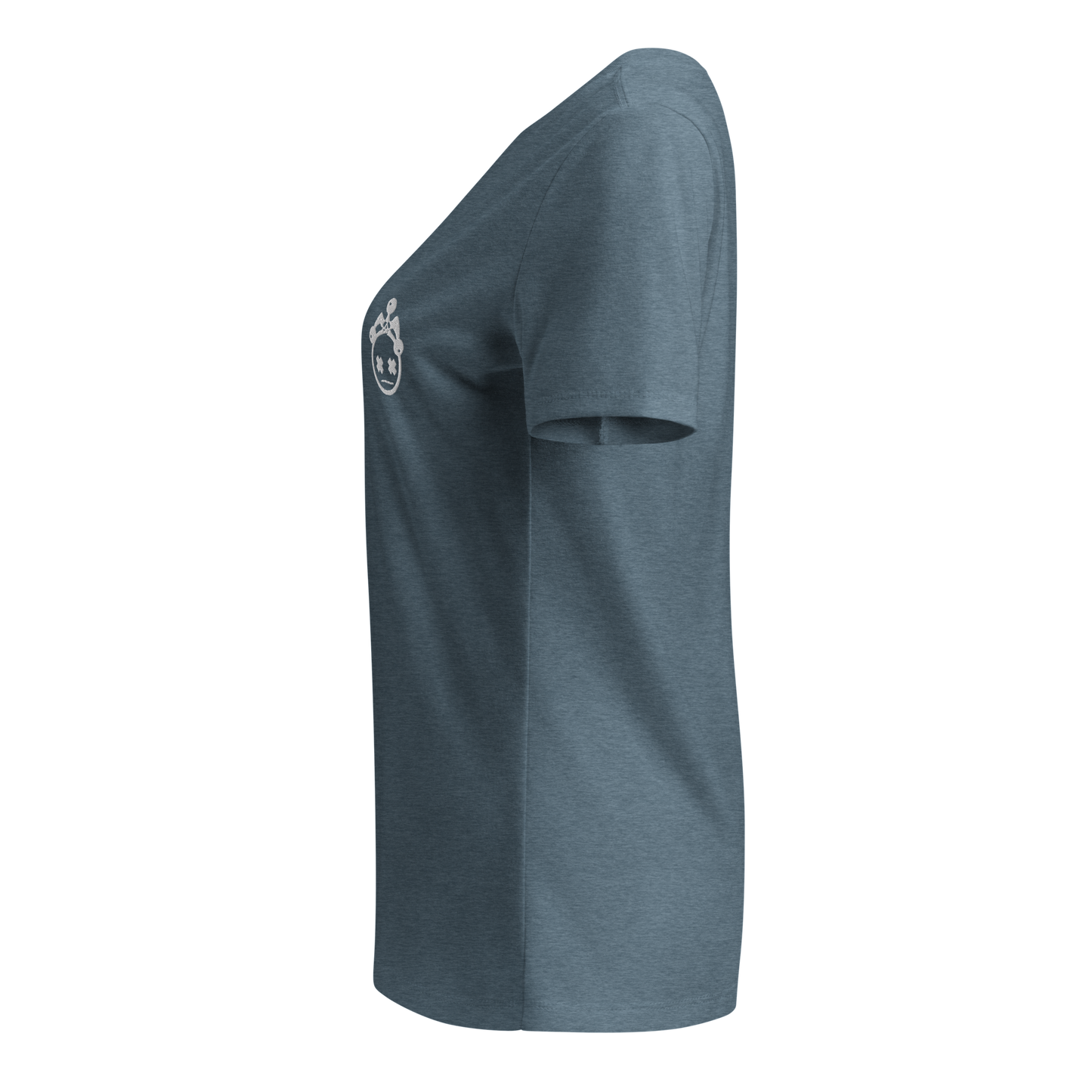 Embroidered Ladies V-neck T-shirt