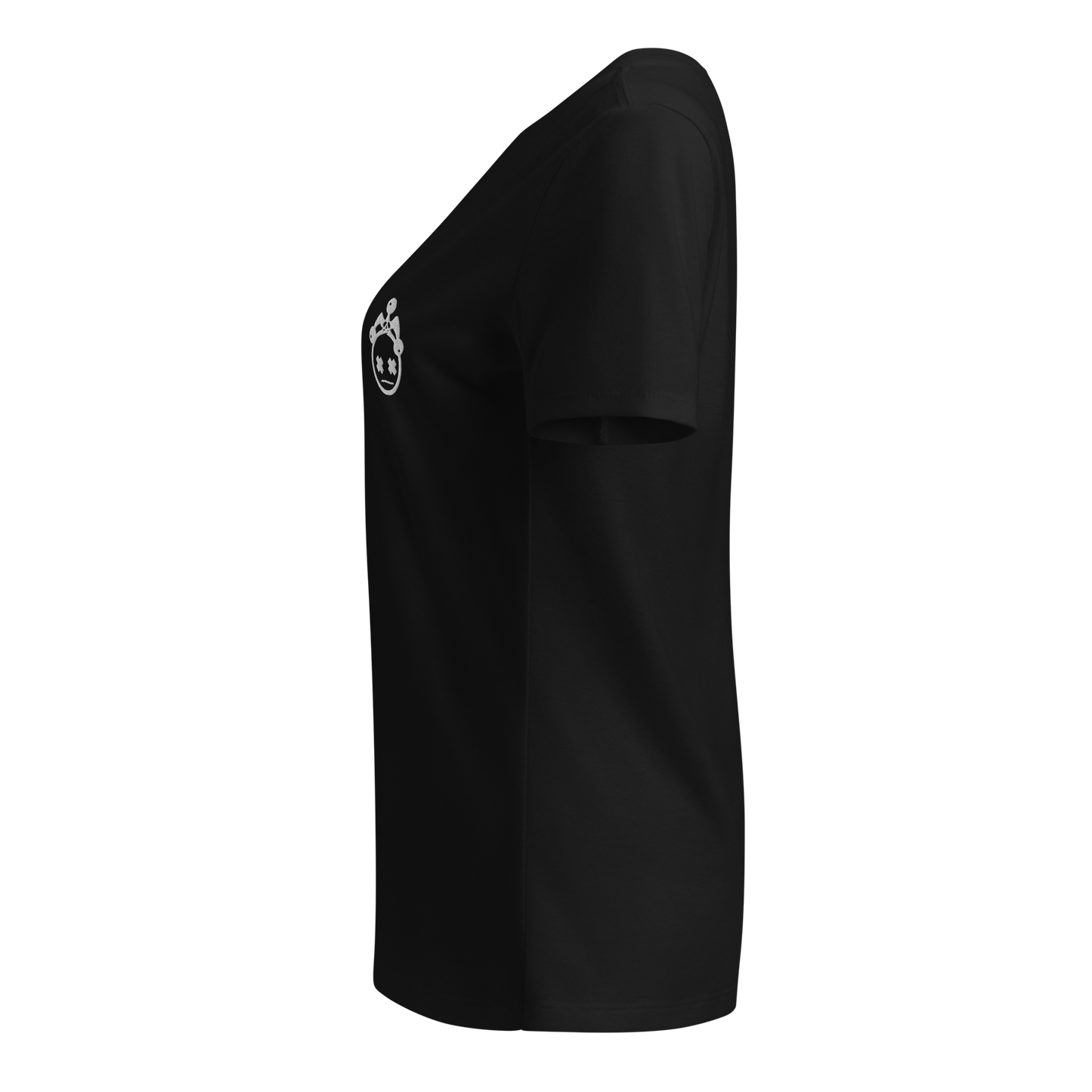 Embroidered Ladies V-neck T-shirt